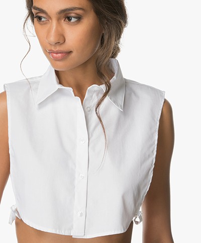 Woman by Earn Collar in Cotton - White