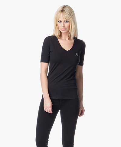Armani Jeans V-Hals T-shirt - Zwart