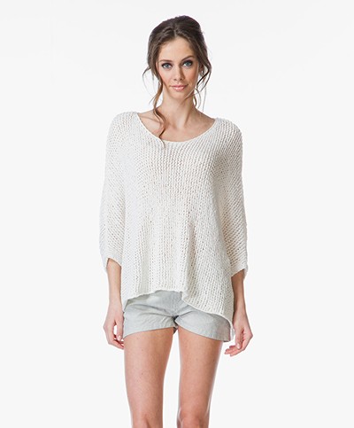 Charli Dempsey Poncho Sweater - Milk