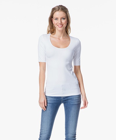 Majestic Soft Basic T-shirt - White