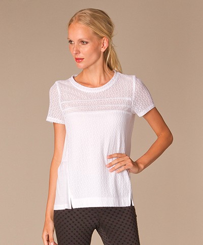 Marc Jacobs Addy Lace Mix Top - White