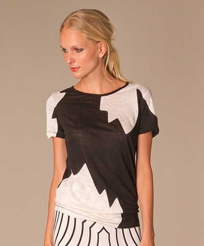 Marc Jacobs Carmen T-shirt - Zwart/Off-White