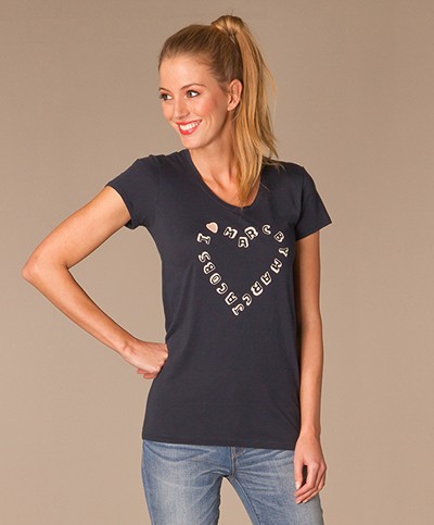 Marc Jacobs I Heart MJ T-shirt - Normandy Blauw Multicolored