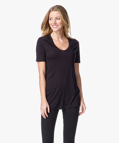 T by Alexander Wang Classic Tee with Pocket - Zwart