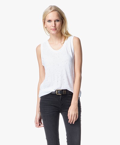 T by Alexander Wang Distressed Tank - White