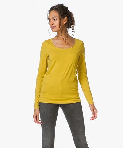 Kyra & Ko Dagmar Long Sleeve T-Shirt - Saffron