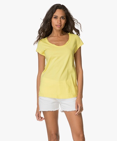 no man's land Cotton T-shirt - Yellow 