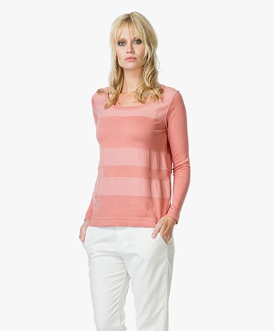Marie Sixtine Bradley Cotton Knit with Viscose Detailing - Make Up 