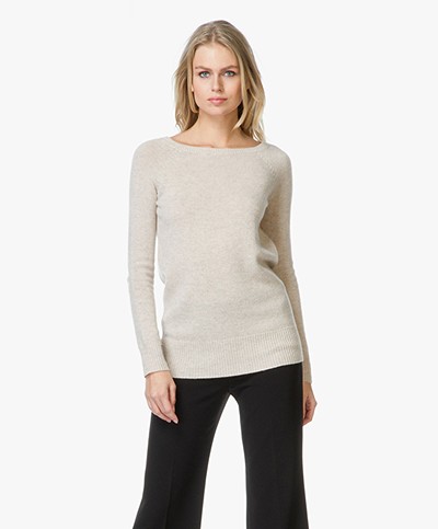Theory Molinia Cashmere Pullover - Oatmeal Heather