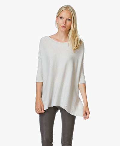 Repeat Cashmere Ronde Hals Pullover - Ice