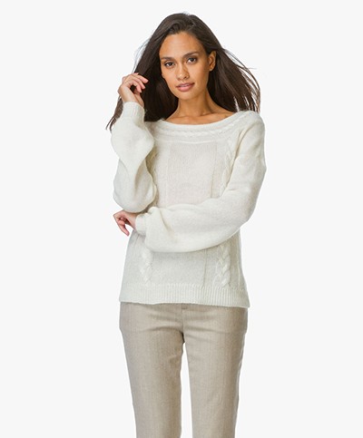 Marie Sixtine Aigle Knit Mohair Sweater - Vanille