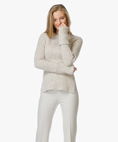 Joseph Ribbed Wool-blend Sweater - Ecru
