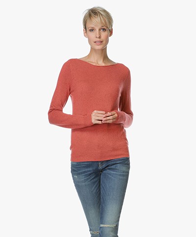 Repeat Cashmere Boothals Trui - Spice