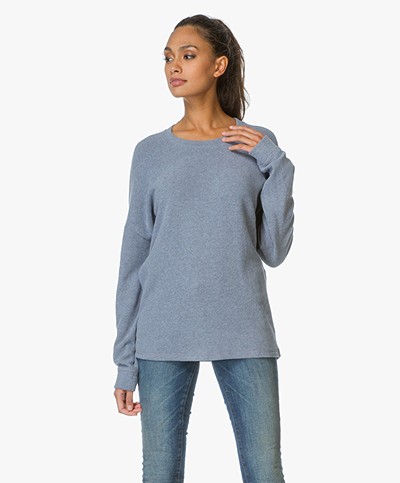 Denham Sweater Emmanuella Cotton Fleece - Blue Marl