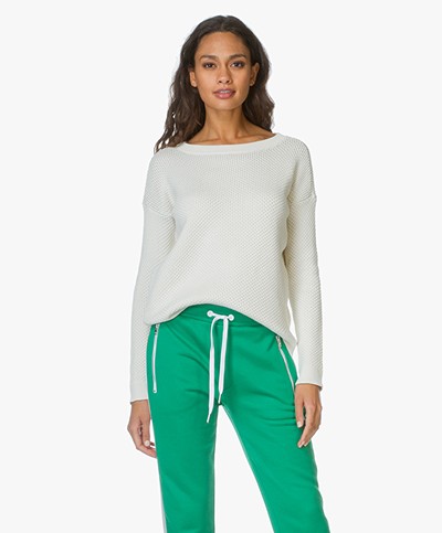 Theory Cotton Slouchy Pullover Karenia - Ivory