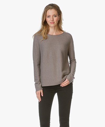 Drykorn Sweater Milly in Cashmere Blend - Taupe