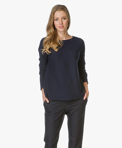 Drykorn Sweater Milly in Cashmere Blend - Dark Blue