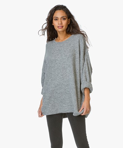 American Vintage Oversized Sweater Wixtonchurch - Gris Chiné