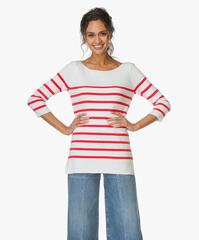 Josephine & Co Striped Sweater Emmet - Stripe Red/Off-white