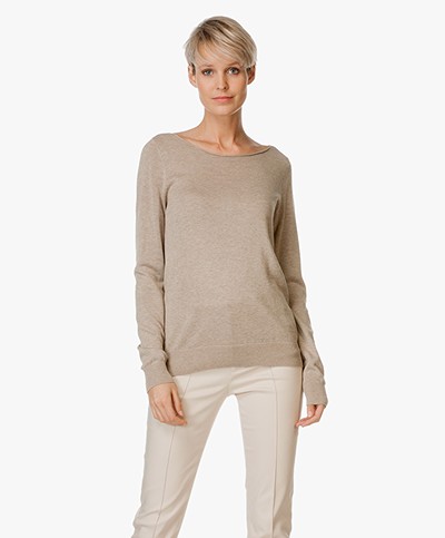 Repeat Cotton Blend Pullover - Clay