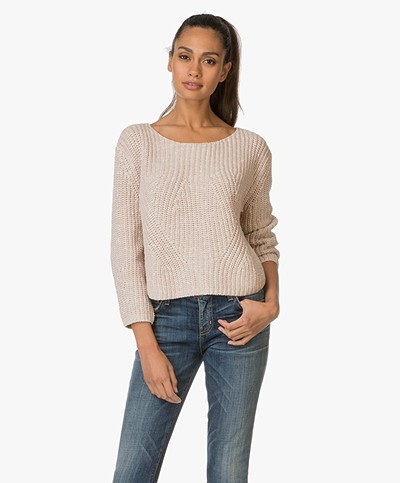 Repeat Knitted Pullover in Cotton Blend - Shell