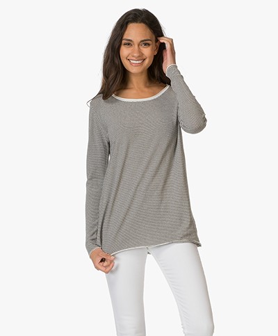 Sibin/Linnebjerg Alba Two-tone Sweater - Off-white/Black 