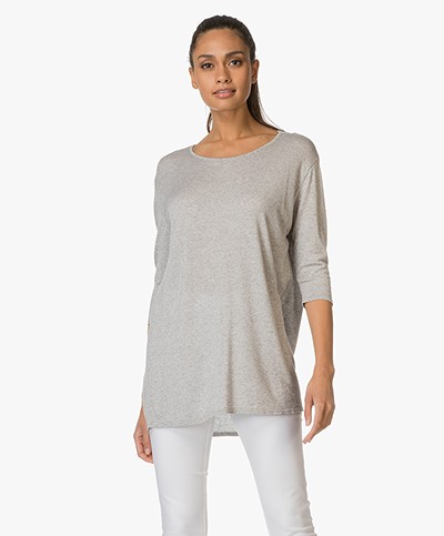 Sibin/Linnebjerg Ash Cashmere-blend Sweater - Light Grey Melange