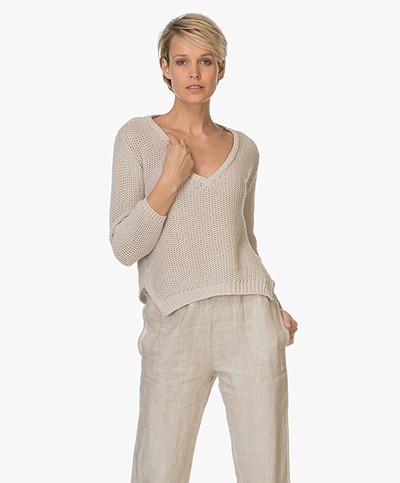 BY-BAR File Open-worked Pullover - Sand 