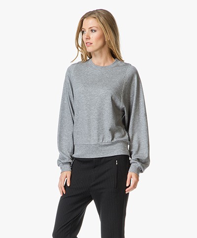 Filippa K Drapey Sweater Top - Grey Melange
