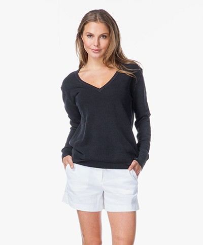 Closed Cotton V-neck Sweater - Black