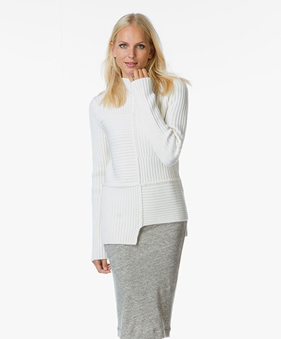 Joseph Heavy Merinos Asymmetric Sweater - Off-white