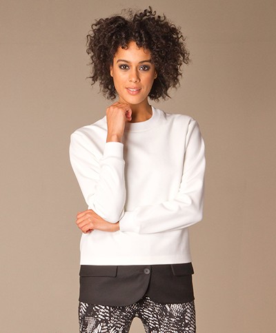 MM6 Blazer Sweater - Wit/Zwart