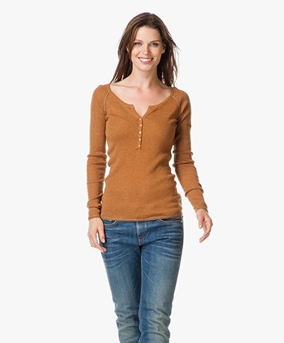 Marie Sixtine Elisa Fine-knit Ribbed Sweater - Toffee