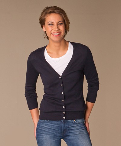 Repeat Easy Knit Cardigan - Navy