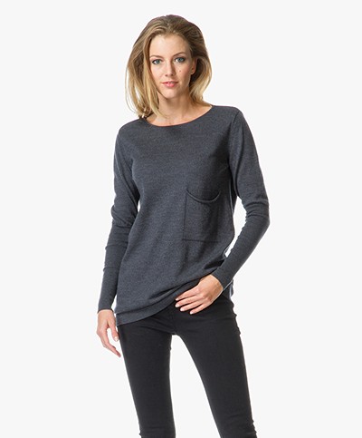 Sibin/Linnebjerg Carol Long Sweater - Anthracite