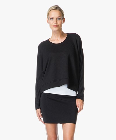T by Alexander Wang Soft French Terry Sweatshirt - Black