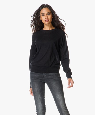 Zadig et Voltaire Kansy Deluxe Cashmere Sweater - Zwart