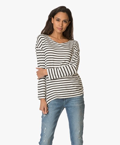 Baukjen Hanna Striped Long Sleeve - Black & White Stripe