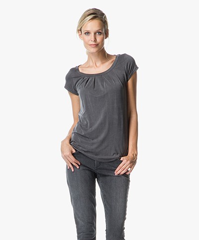 No Man's Land Pleated Top - Iron