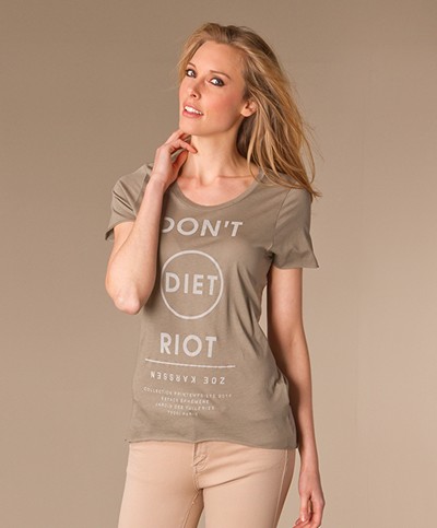 Zoe Karssen Don't Diet T-shirt - Vetiver