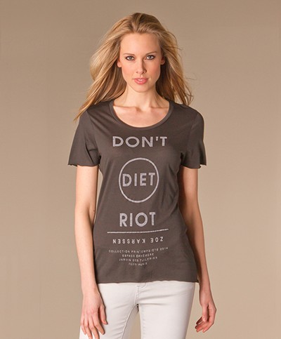 Zoe Karssen Don't Diet T-shirt - Zwart
