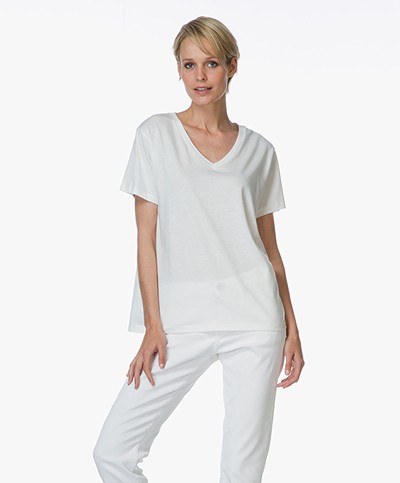 Denham Icon Relaxed T-Shirt - Bone White