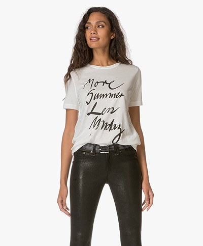 By Malene Birger Everya Print T-shirt - Off-white