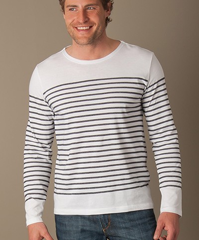 Filippa K Men Breton Sweater - White/Black