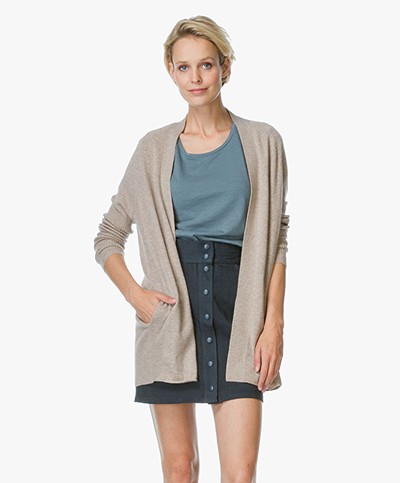 Repeat Wool and Cashmere Open Cardigan - Sand