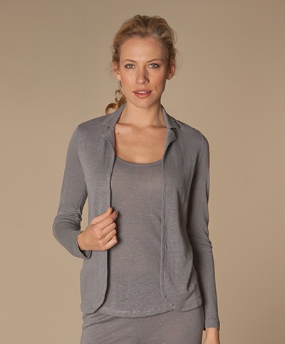 Majestic Linen Cover-Up - Grey