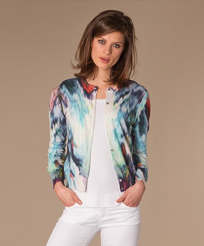 Paul Smith Floral Print Cardigan - Navy/Multicolored